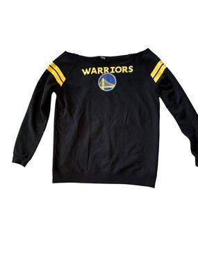 NWT Ultra Game Golden State Warriors Sweatshirt XL NBA Black Off Shoulder